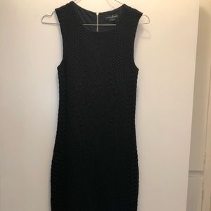 Black Marciano Midi Sweater Dress